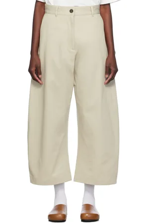 STUDIO NICHOLSON Beige Chalco Trousers