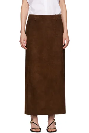 LE 17 SEPTEMBRE Straight Leather Maxi Skirt