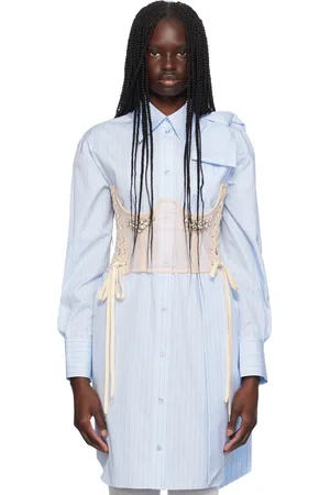 Simone Rocha Beige Embellished Short Lace Up Corset