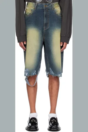 We11 Done Washed Raw Edge Shorts