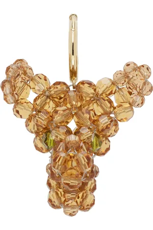 Simone Rocha Brown & Green Creature Trophy Head Single Earring