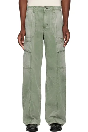 Rhude Green Faded Cargo Pants