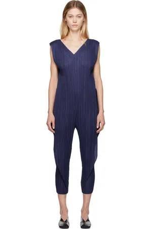 PLEATS PLEASE ISSEY MIYAKE Navy Thicker Bottoms 1 Jumpsuit