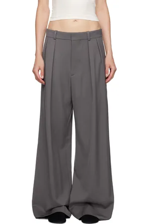 WARDROBE.NYC Gray Low Rise Trousers