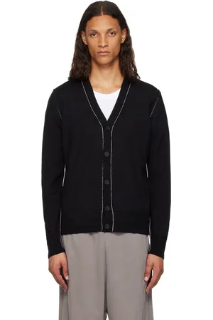 Maison Margiela Black Exposed Seam Cardigan