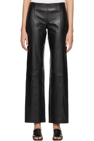 St Agni Straight-Leg Leather Pants