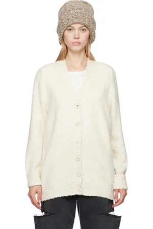 Maison Margiela Off-White Oversized Piled Cardigan