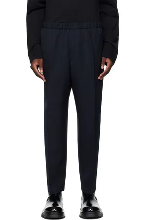 Jil Sander Navy Drawstring Trousers