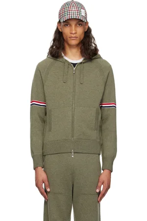 Thom Browne Khaki Armband Hoodie