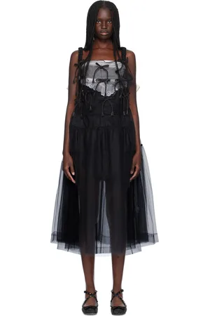 SANDY LIANG Black Monchi Midi Dress