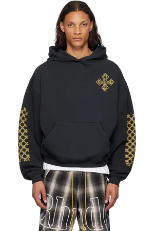 Rhude SSENSE Exclusive Black Cross Hoodie