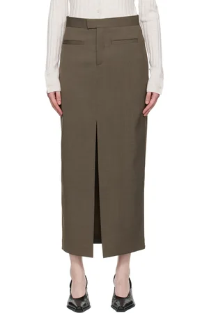 Filippa K Brown Tailored Maxi Skirt