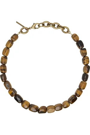 DRIES VAN NOTEN Brown Tiger-Eye Necklace