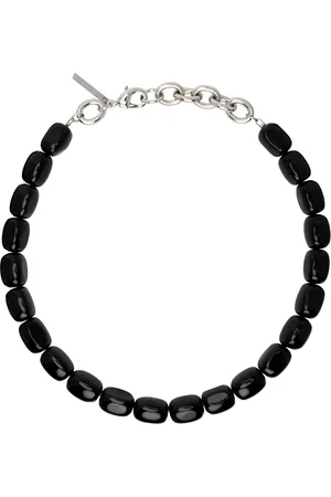 DRIES VAN NOTEN Black Natural Stone Necklace