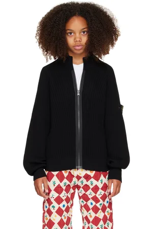 Stone Island Kids Black Zip Sweater