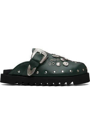 TOGA VIRILIS SSENSE Exclusive Green Eyelet Metal Sabot