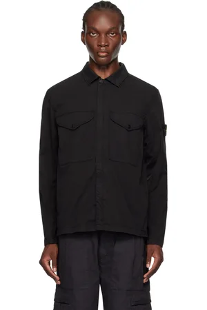 Stone Island Black Logo Patch Shirt