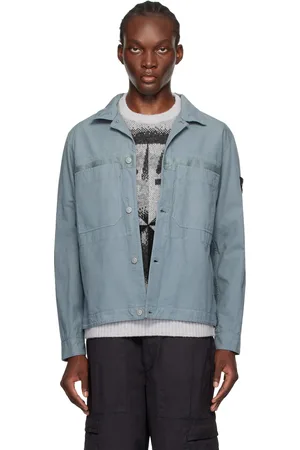 Stone Island Gray Logo Patch Jacket