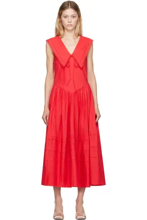 SANDY LIANG Red Opa Midi Dress