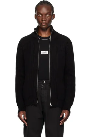 Maison Margiela Black Frayed Edge Cardigan