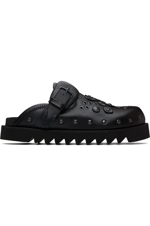 TOGA VIRILIS SSENSE Exclusive Black Eyelet Metal Sabot