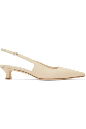 Aeyde Beige Valerie Slingback Heels