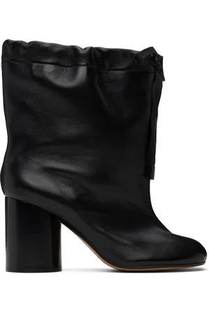Maison Margiela Black Tabi Drawstring Ankle Boots