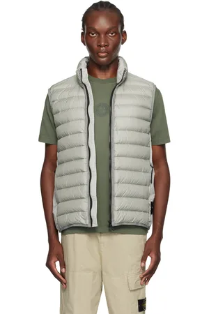 Stone Island Gray Quilted Down Vest