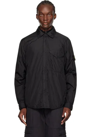 Stone Island Black Garment-Dyed Insulated Jacket