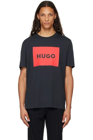 HUGO BOSS Navy Printed Logo T-Shirt