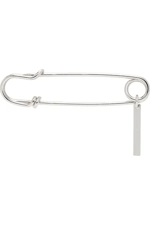 DRIES VAN NOTEN Silver Safety Pin Brooch