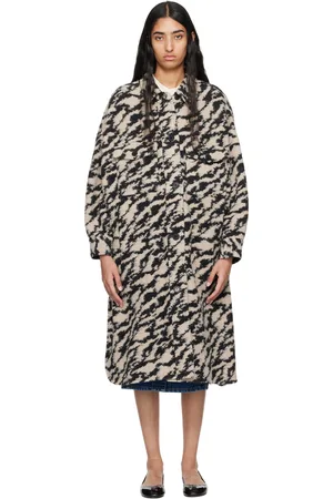 Isabel Marant Black & Beige Fontizi Coat