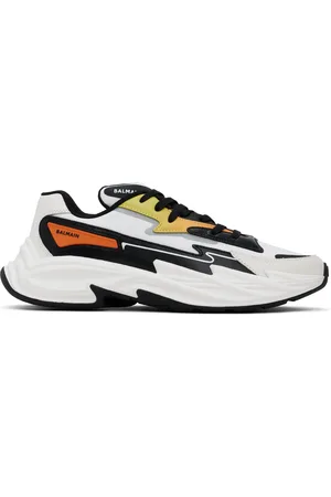 Balmain Black & White Run-Row Sneakers