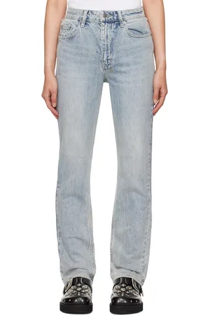 KSUBI Blue Straight Up Worn Jeans