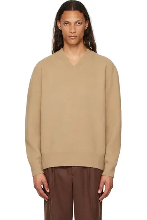 Rohe Beige Relaxed V-Neck Sweater