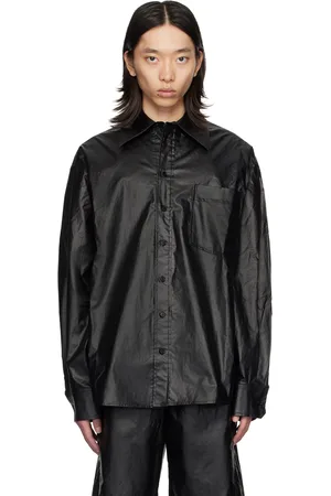 lesugiatelier Oversized Faux-Leather Shirt