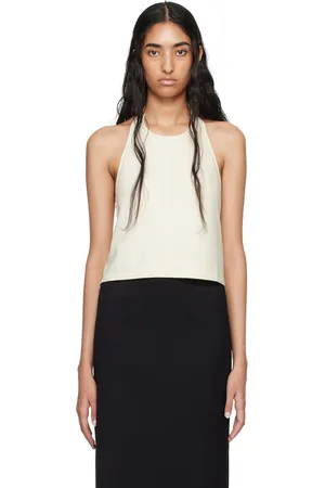 WARDROBE.NYC Off-White Backless Halter Top
