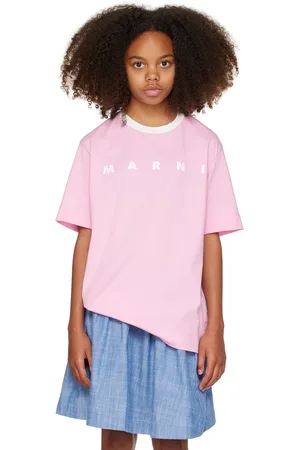 Marni Kids Pink Printed-Logo T-Shirt