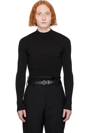 MUGLER Black Sculpting Sweater