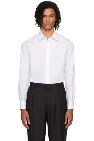 LARDINI White Button-Down Shirt
