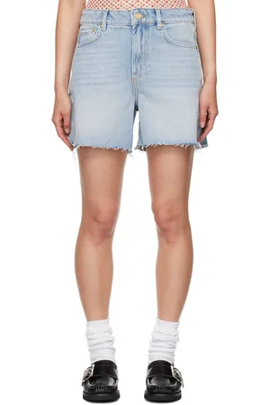 Ganni Blue Heavy Denim Shorts