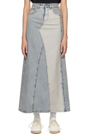 Maison Margiela Blue 5-Pocket Denim Midi Skirt