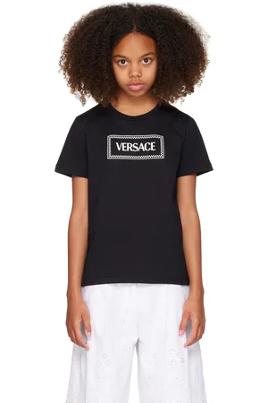 VERSACE Kids Black 90s Vintage Logo T-Shirt
