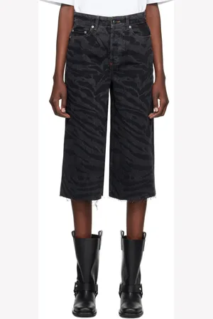 Ganni Black Lazer Denim Shorts