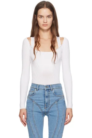 MUGLER Off-White Sculpting Bodysuit