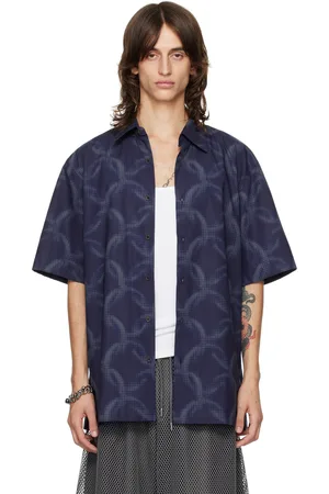 DRIES VAN NOTEN Blue Dotted Shirt