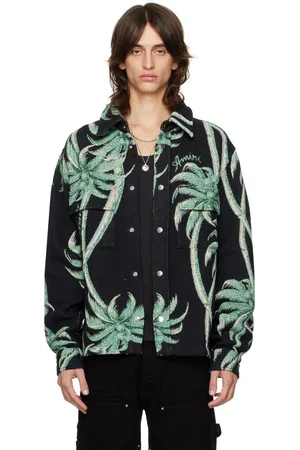 AMIRI & Green Twisted Palms Tapestry Jacket