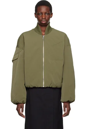 Ganni Green Oversized Bomber Jacket