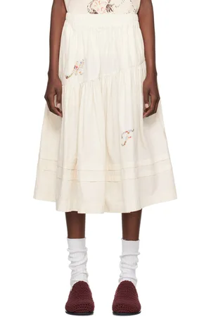 Story Off-White Juniper Midi Skirt