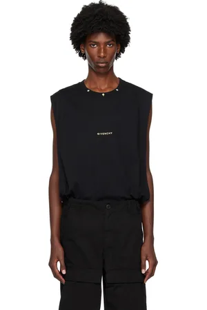Givenchy Black Embroidered Logo Tank Top